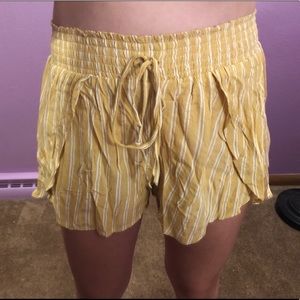 Striped loose flow shorts